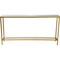 Signature Home Collection 60" Gold Rectangular Console Table with Mirrored Glass Top